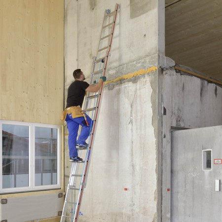 Échelle coulisse à corde de 2 plans