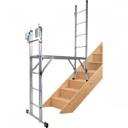 5) Mit Arbeitsplattform auf Treppe (max. Standhöhe: 1.15 m)