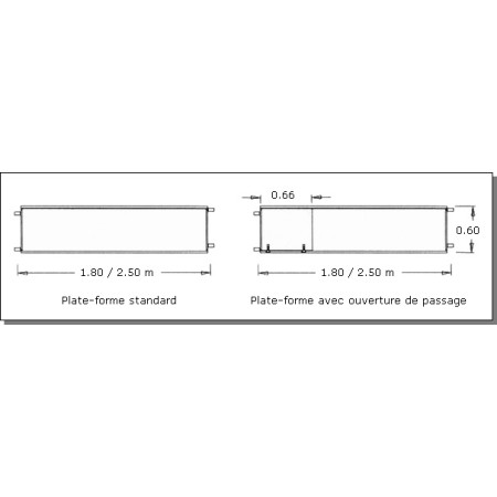 plate-forme et plate-forme à trappe 