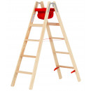 Stufen-Stehleiter aus Holz in der Grösse 2 x 5