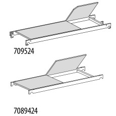 Bühnen mit Durchstiegsklappe, 158 bez. 208 cm lang