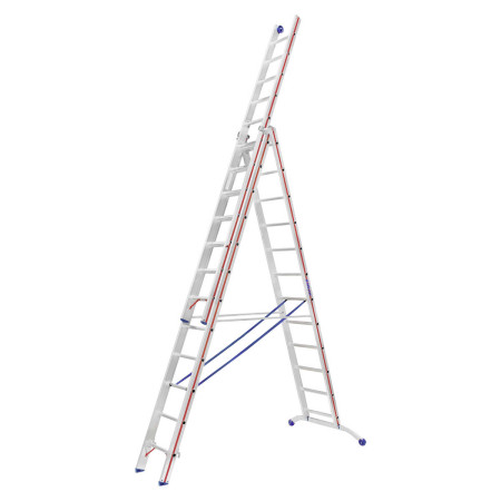 Variante 3x12 come scala a cavalletto con altezza raggiungibile di 6,49 m