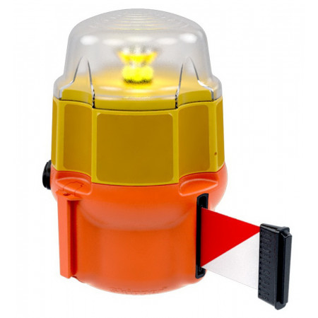 Lampada di sicurezza a LED sulla barriera segnaletica a nastro dimensione bassa