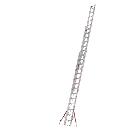 Rope-operated extension ladder, size 3x14