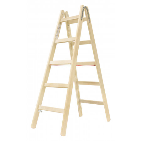 Wood ladder with 2 x 5 rungs