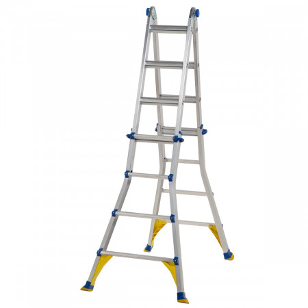 Multi-purpose telescopic ladder 4×4