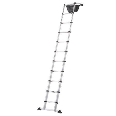 Telescopic leaning ladder with 11 steps