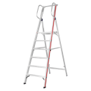 Leichte Plattformleiter mit 6 Stufen und Handlauf