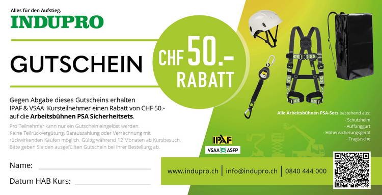 Gutschein für 50 Fr. Rabatt